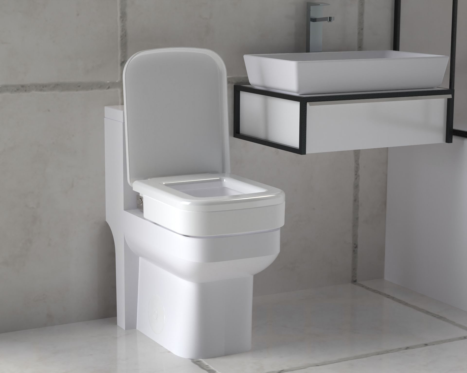 0001966 Ashby Lift Square Toilet Raiser
