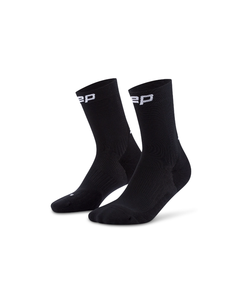 Core Run Socks Mid Cut 5 0 Black Wp7c5r Wp8c5r Front 2 4To5 3Png (2)