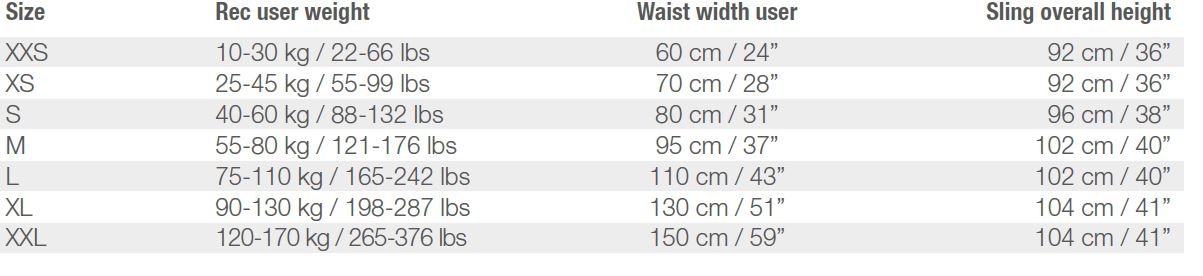 Hygiene Low Back Stærðir