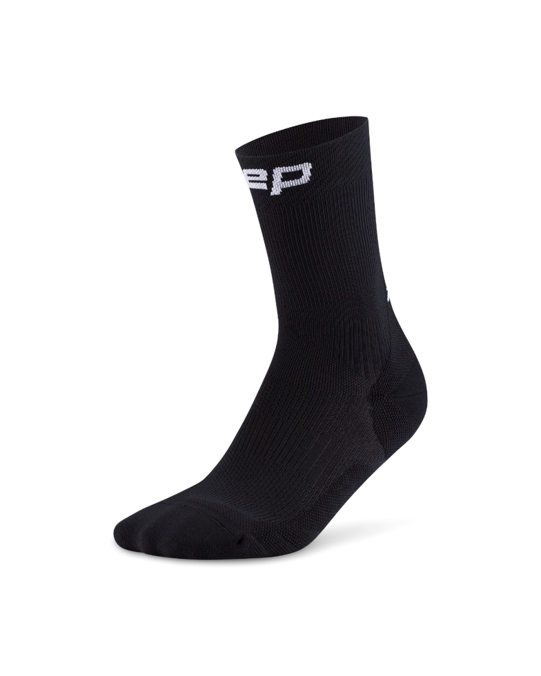Core Run Socks Mid Cut 5 0 Black Wp7c5r Wp8c5r Front 1 4To5 3Png (2)